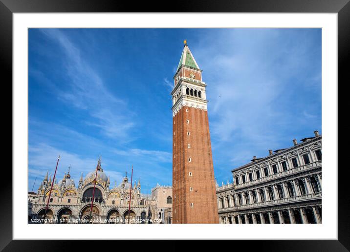Piazza San Marco in Venice Framed Mounted Print by Chris Dorney