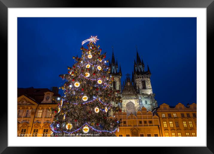 Prague at Christmas Framed Mounted Print by Chris Dorney