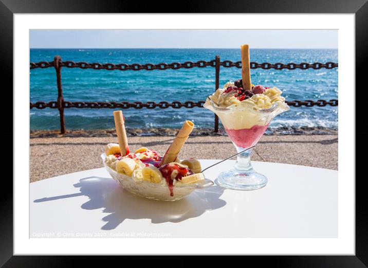 Sundae Desserts in the Sunshine Framed Mounted Print by Chris Dorney