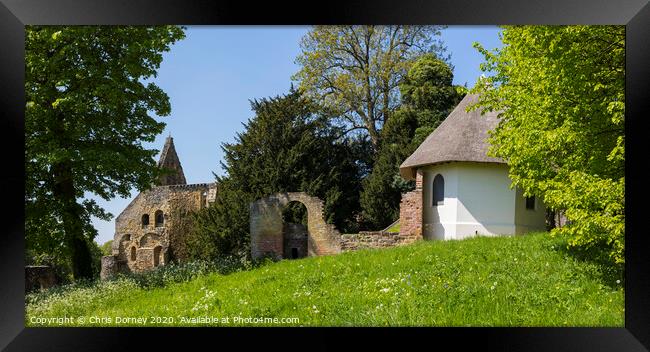 Panorama of Battle Abbey in East Sussex Framed Print by Chris Dorney