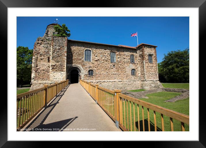 Colchester Castle in Essex Framed Mounted Print by Chris Dorney