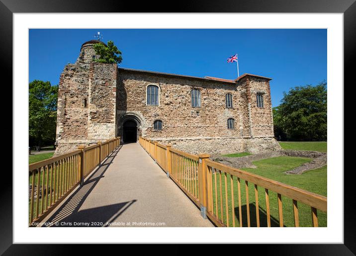Colchester Castle in Essex Framed Mounted Print by Chris Dorney