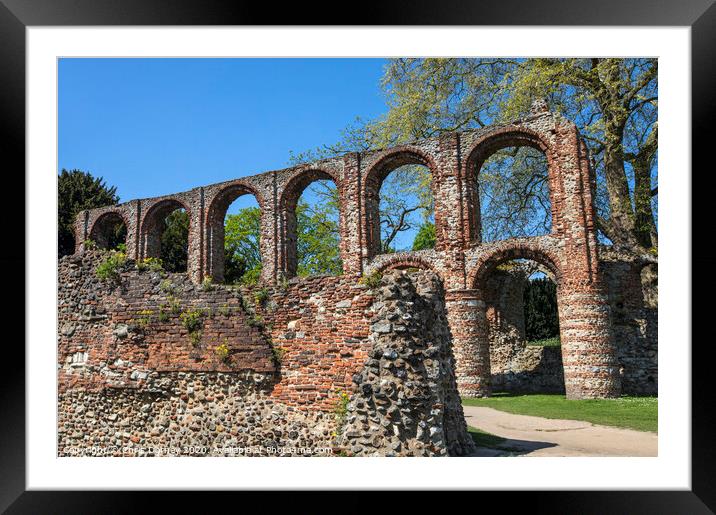 St. Botolphs Priory in Colchester Framed Mounted Print by Chris Dorney