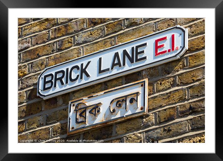 Brick Lane in London Framed Mounted Print by Chris Dorney
