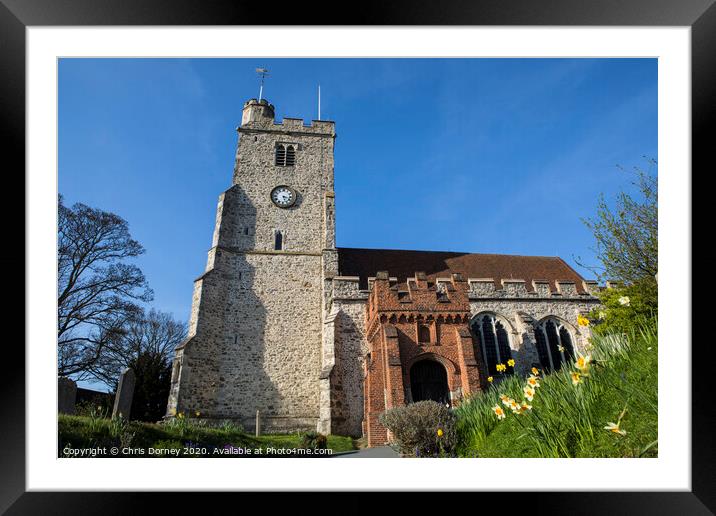 Holy Trinity Church in Rayleigh Framed Mounted Print by Chris Dorney