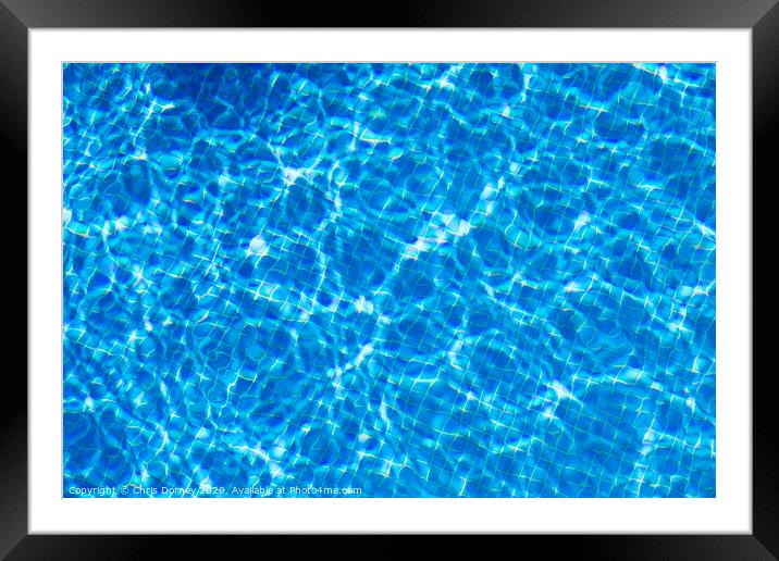 Looking in the Swimming Pool Framed Mounted Print by Chris Dorney