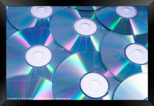 CDs or DVDs Framed Print by Chris Dorney