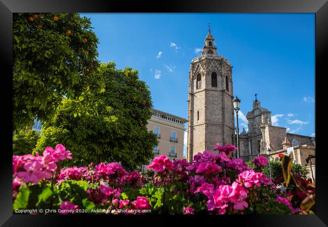 Torre del Micalet in Valencia Framed Print by Chris Dorney