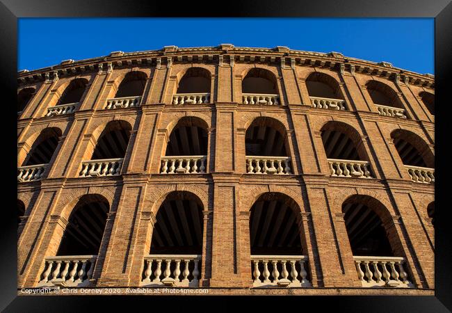 Bullring of Valencia Framed Print by Chris Dorney