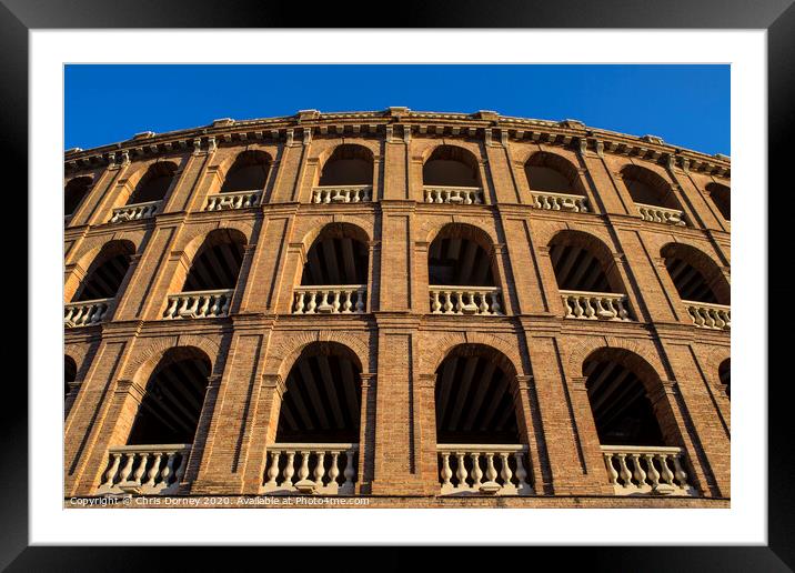 Bullring of Valencia Framed Mounted Print by Chris Dorney