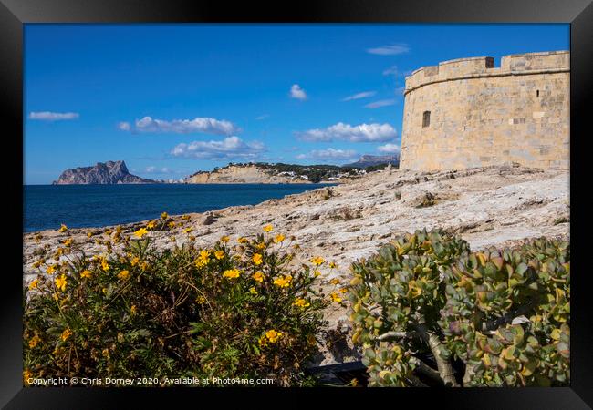 Moraira in Spain Framed Print by Chris Dorney