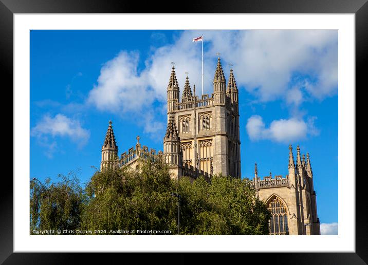 Bath Abbey in Somerset Framed Mounted Print by Chris Dorney