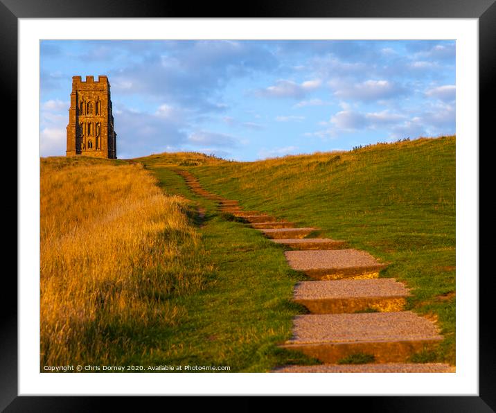 Glastonbury Tor in Somerset Framed Mounted Print by Chris Dorney