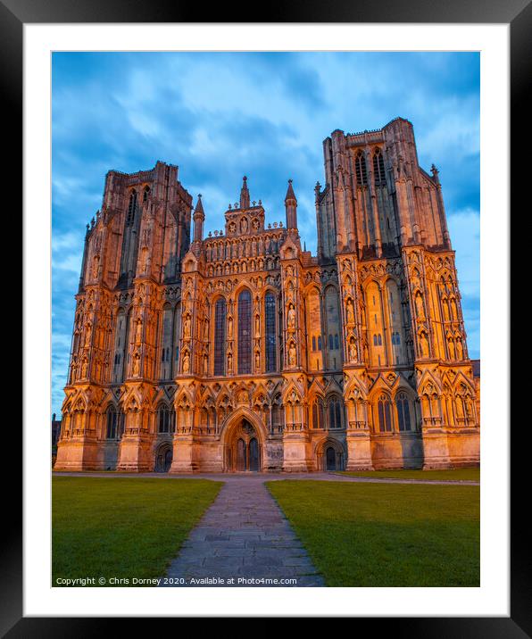 Wells Cathedral in Somerset Framed Mounted Print by Chris Dorney