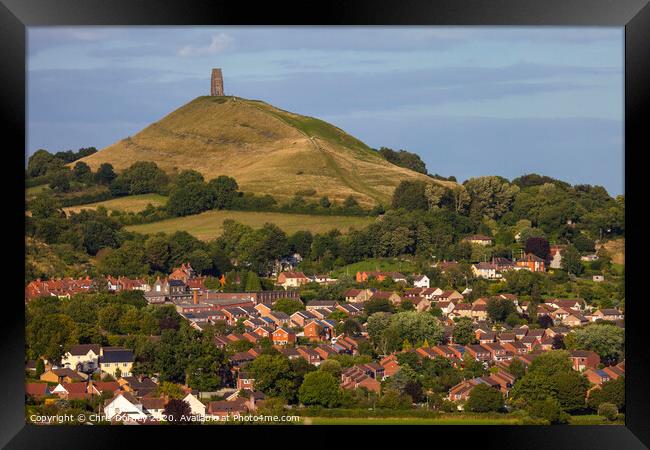 Glastonbury Tor in Somerset Framed Print by Chris Dorney