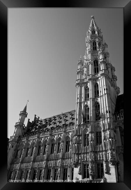 Brussels Town Hall Framed Print by Chris Dorney