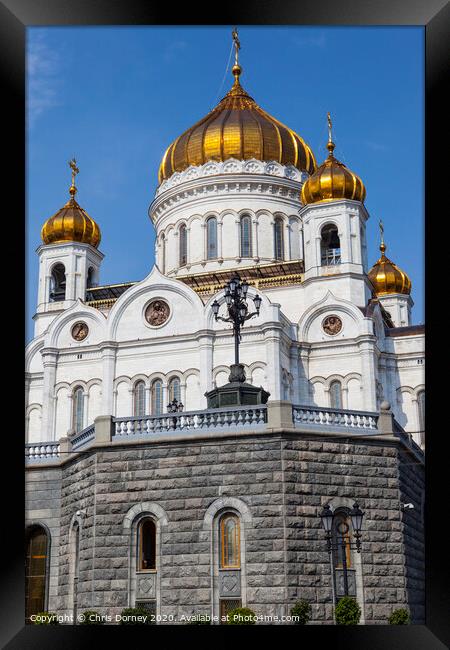Cathedral of Christ the Saviour in Moscow Framed Print by Chris Dorney