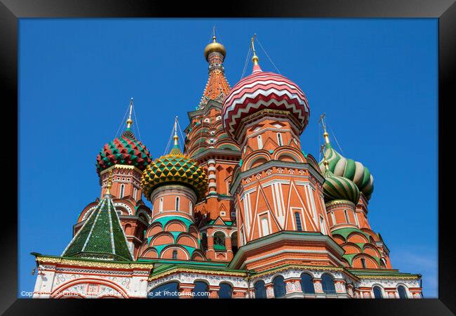 Saint Basils Cathedral in Moscow Framed Print by Chris Dorney