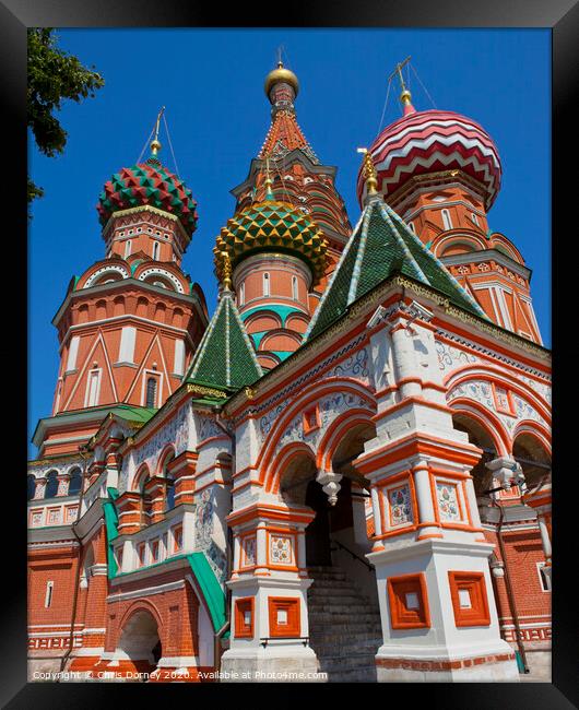 Saint Basils Cathedral in Moscow Framed Print by Chris Dorney