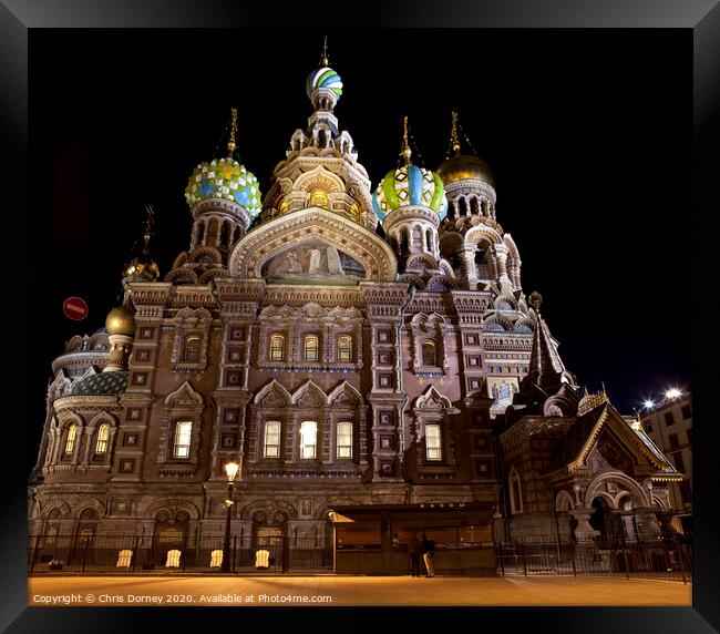 Church of the Savior on Spilled Blood in St. Petersburg Framed Print by Chris Dorney