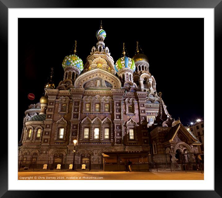 Church of the Savior on Spilled Blood in St. Petersburg Framed Mounted Print by Chris Dorney