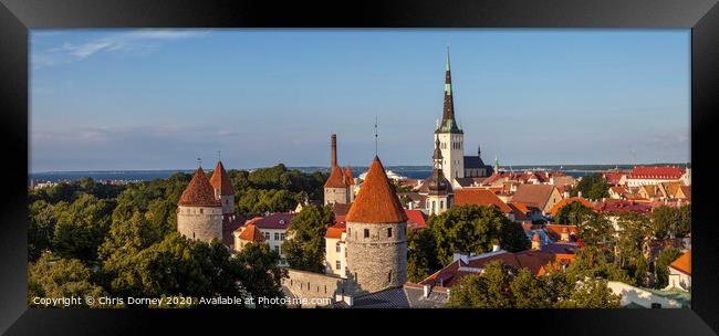 View over Tallinn in Estonia Framed Print by Chris Dorney