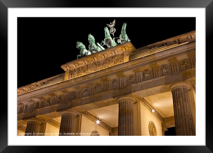 The Brandenburg Gate in Berlin Framed Mounted Print by Chris Dorney