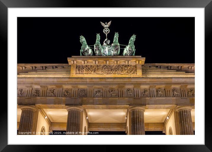 The Brandenburg Gate in Berlin Framed Mounted Print by Chris Dorney