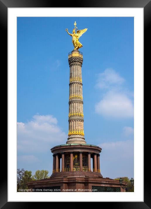 Berlin Victory Column Framed Mounted Print by Chris Dorney