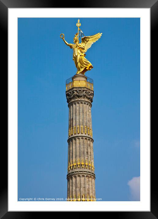 Berlin Victory Column Framed Mounted Print by Chris Dorney