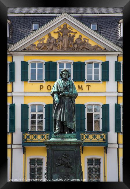 Beethoven Statue in Bonn Framed Print by Chris Dorney