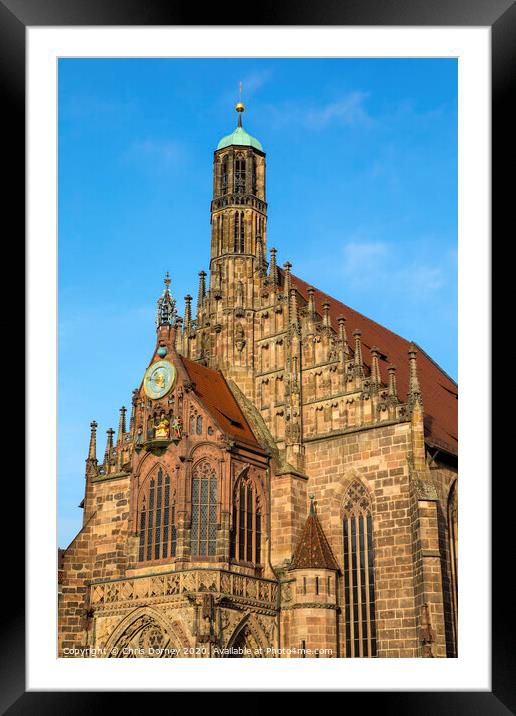 Frauenkirche in Nuremberg Framed Mounted Print by Chris Dorney