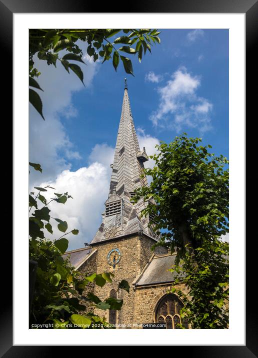 St. Peters Church in Barnstaple in Devon Framed Mounted Print by Chris Dorney