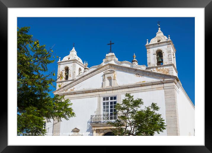 Church of Santa Maria in Lagos Portugal Framed Mounted Print by Chris Dorney