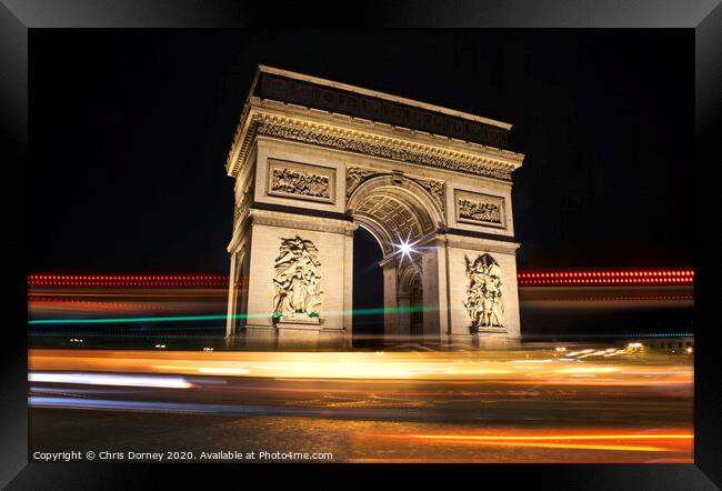 Arc De Triomphe Framed Print by Chris Dorney