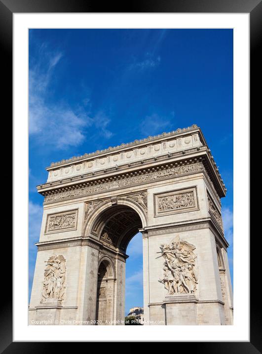 Arc de Triomphe in Paris Framed Mounted Print by Chris Dorney