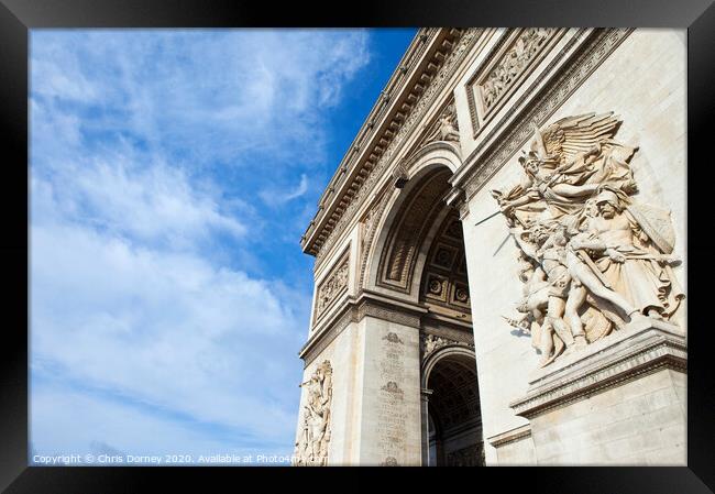 Arc de Triomphe in Paris Framed Print by Chris Dorney