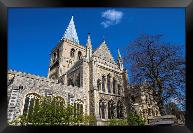 Rochester Cathedral in Kent Framed Print by Chris Dorney