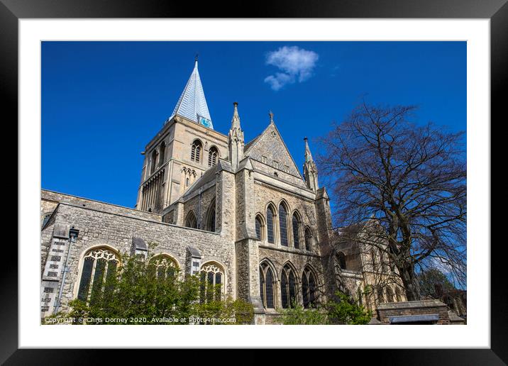 Rochester Cathedral in Kent Framed Mounted Print by Chris Dorney