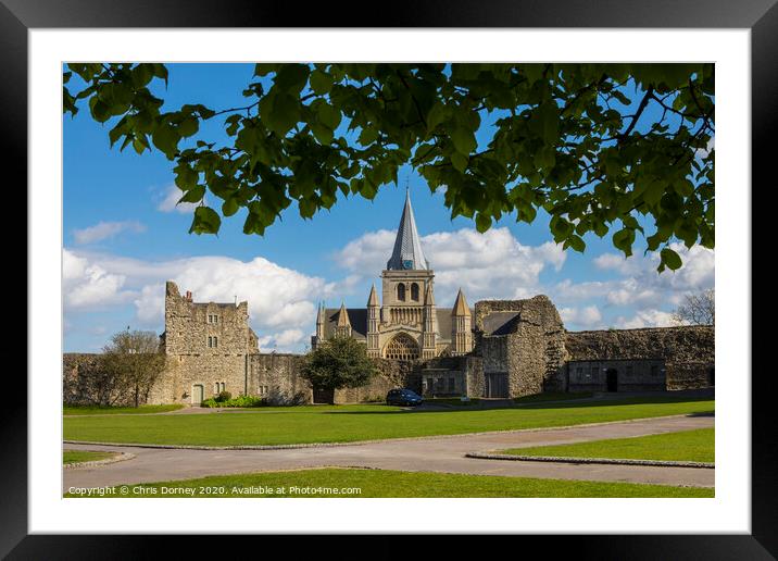 Rochester Cathedral in Kent, UK Framed Mounted Print by Chris Dorney