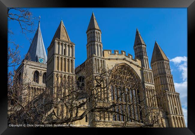 Rochester Cathedral in Kent Framed Print by Chris Dorney