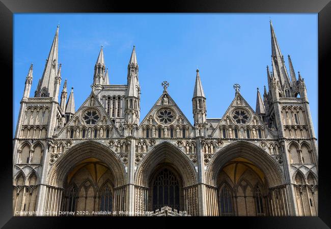 Peterborough Cathedral in the UK Framed Print by Chris Dorney