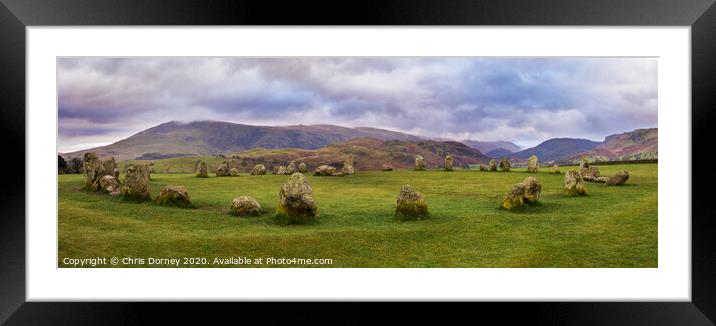 Castlerigg Stone Circle in the Lake District Framed Mounted Print by Chris Dorney