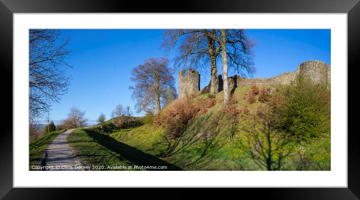 Kendal Castle in Cumbria Framed Mounted Print by Chris Dorney
