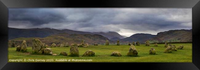 Castlerigg Stone Circle in the Lake District Framed Print by Chris Dorney