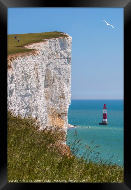Beachy Head in East Sussex Framed Print by Chris Dorney