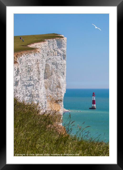 Beachy Head in East Sussex Framed Mounted Print by Chris Dorney