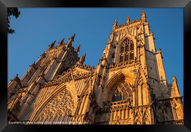 York Minster in York Framed Print by Chris Dorney