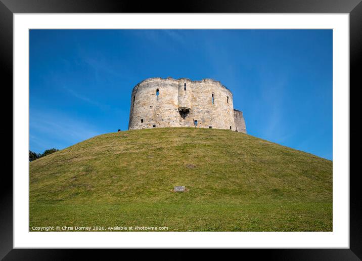 Cliffords Tower in York Framed Mounted Print by Chris Dorney