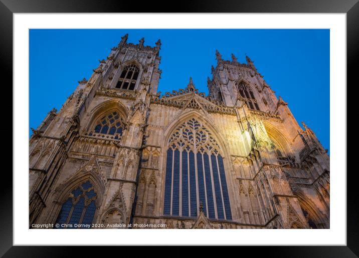 York Minster in York Framed Mounted Print by Chris Dorney